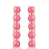 Cercei din Argint 925 Placat cu Aur ( 2.26 grame ) cu Opal Etiopian Roz Lega Dembi 0.71 Carate