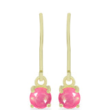 Cercei din Argint 925 Placat cu Aur ( 1.31 grame ) cu Opal Etiopian Roz Lega Dembi 0.54 Carate