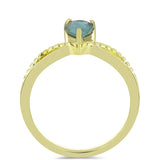 Inel din Argint 925 Placat cu Aur ( 2.39 grame ) cu Labradorit 0.62 Carate