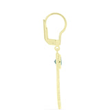 Cercei din Argint 925 Placat cu Aur ( 3.5 grame ) cu Labradorit 1.11 Carate