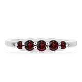 Inel din Argint 925 ( 1.73 grame ) cu Granat Barton 0.57 Carate