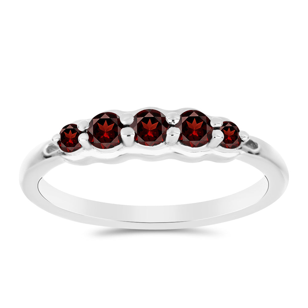 Inel din Argint 925 ( 1.73 grame ) cu Granat Barton 0.57 Carate