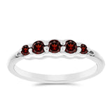 Inel din Argint 925 ( 1.73 grame ) cu Granat Barton 0.57 Carate