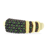 Inel din Argint 925 Placat cu Aur ( 3.58 grame ) cu Diamant Verde 0.2 Carate