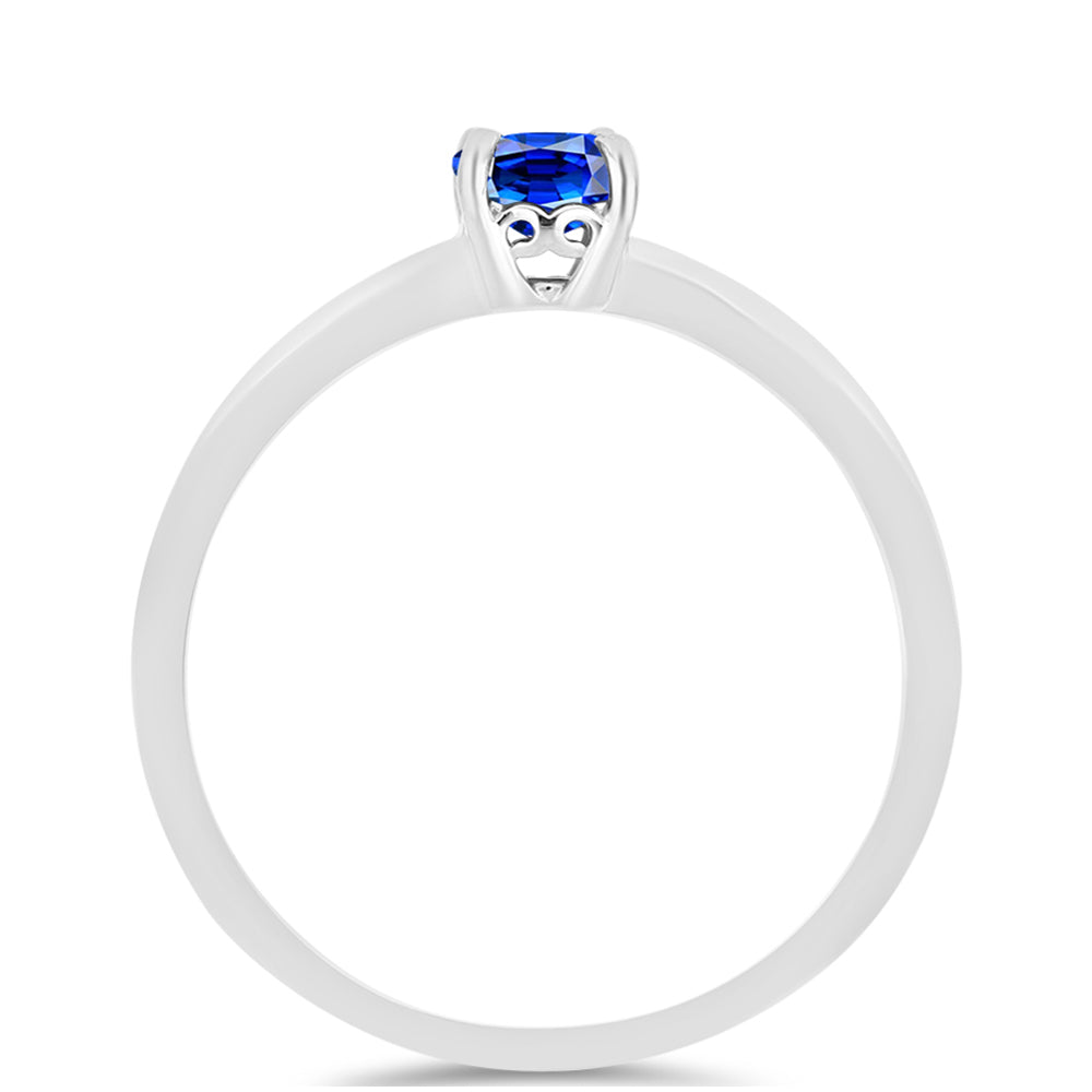 Inel din Argint 925 ( 1.4 grame ) cu Safir Albastru Australian 0.7 Carate