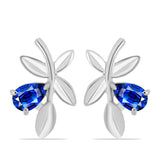 Cercei din Argint 925 ( 3.59 grame ) cu Safir Albastru Australian 1.15 Carate