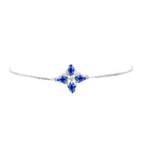 Brățară din Argint 925 ( 3.06 grame ) cu Safir Albastru Australian și Topaz Alb 1.51 Carate