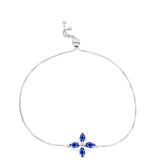 Brățară din Argint 925 ( 3.06 grame ) cu Safir Albastru Australian și Topaz Alb 1.51 Carate