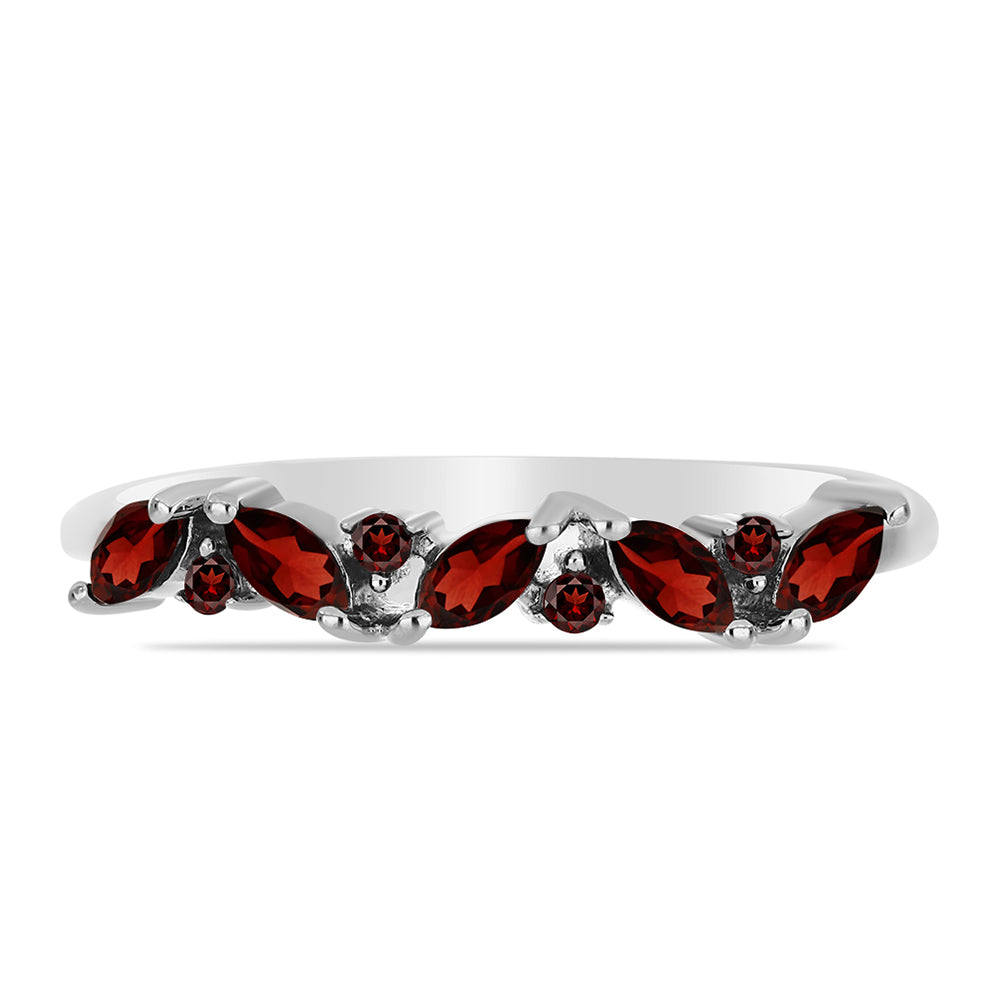 Inel din Argint 925 ( 1.78 grame ) cu Granat Barton 0.67 Carate