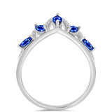 Inel din Argint 925 ( 2.44 grame ) cu Safir Albastru Australian și Topaz Alb 0.97 Carate
