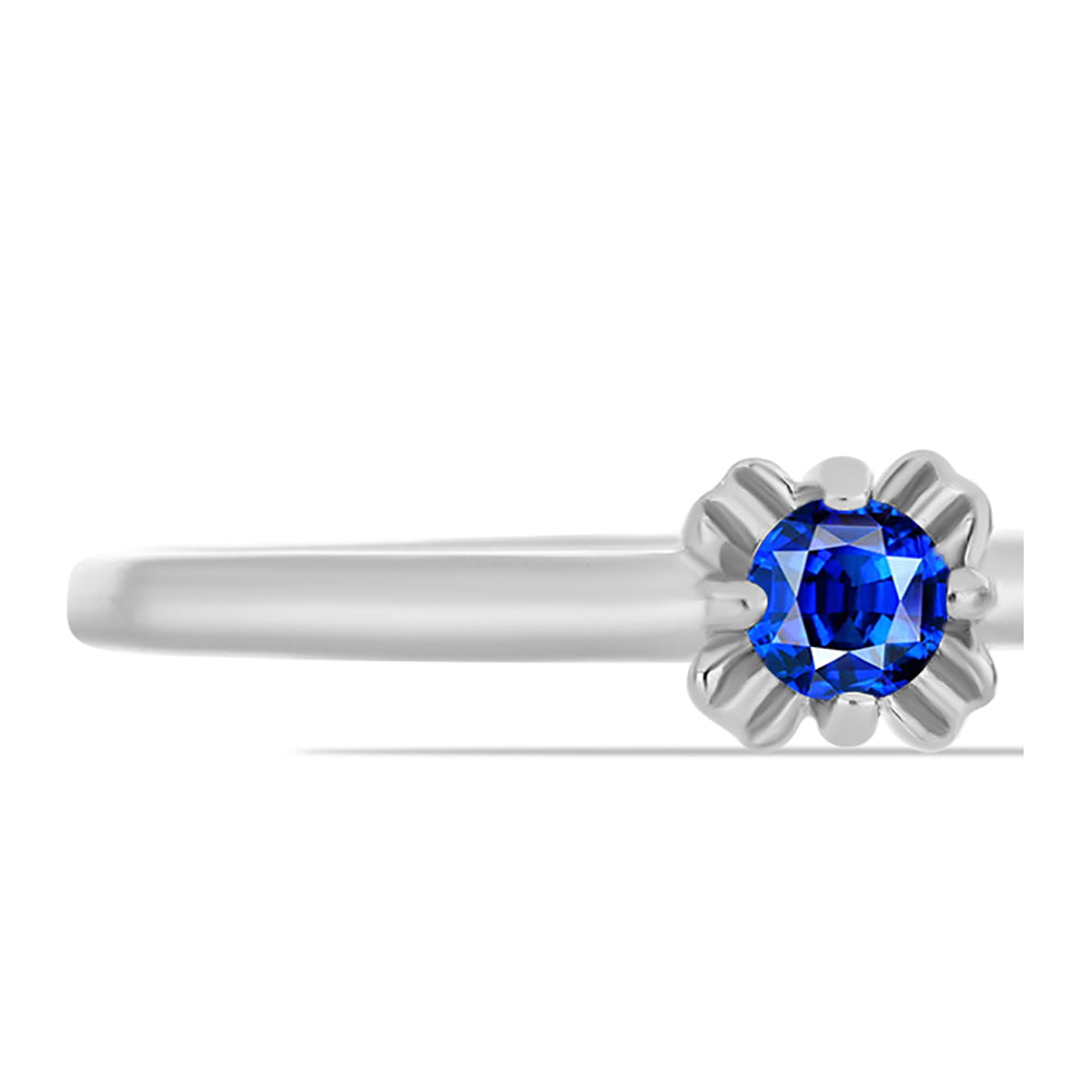 Inel din Argint 925 ( 1.37 grame ) cu Safir Albastru Australian 0.17 Carate