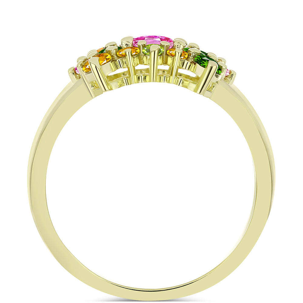 Inel din Argint 925 Placat cu Aur ( 3.72 grame ) cu Turmalină Chakra 1.28 Carate