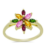 Inel din Argint 925 Placat cu Aur ( 1.9 grame ) cu Turmalină Chakra 0.95 Carate