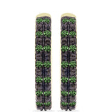 Cercei din Argint 925 Placat cu Aur ( 4.15 grame ) cu Diamant Verde 0.21 Carate