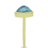 Inel din Argint 925 Placat cu Aur ( 2.41 grame ) cu Labradorit 4.38 Carate