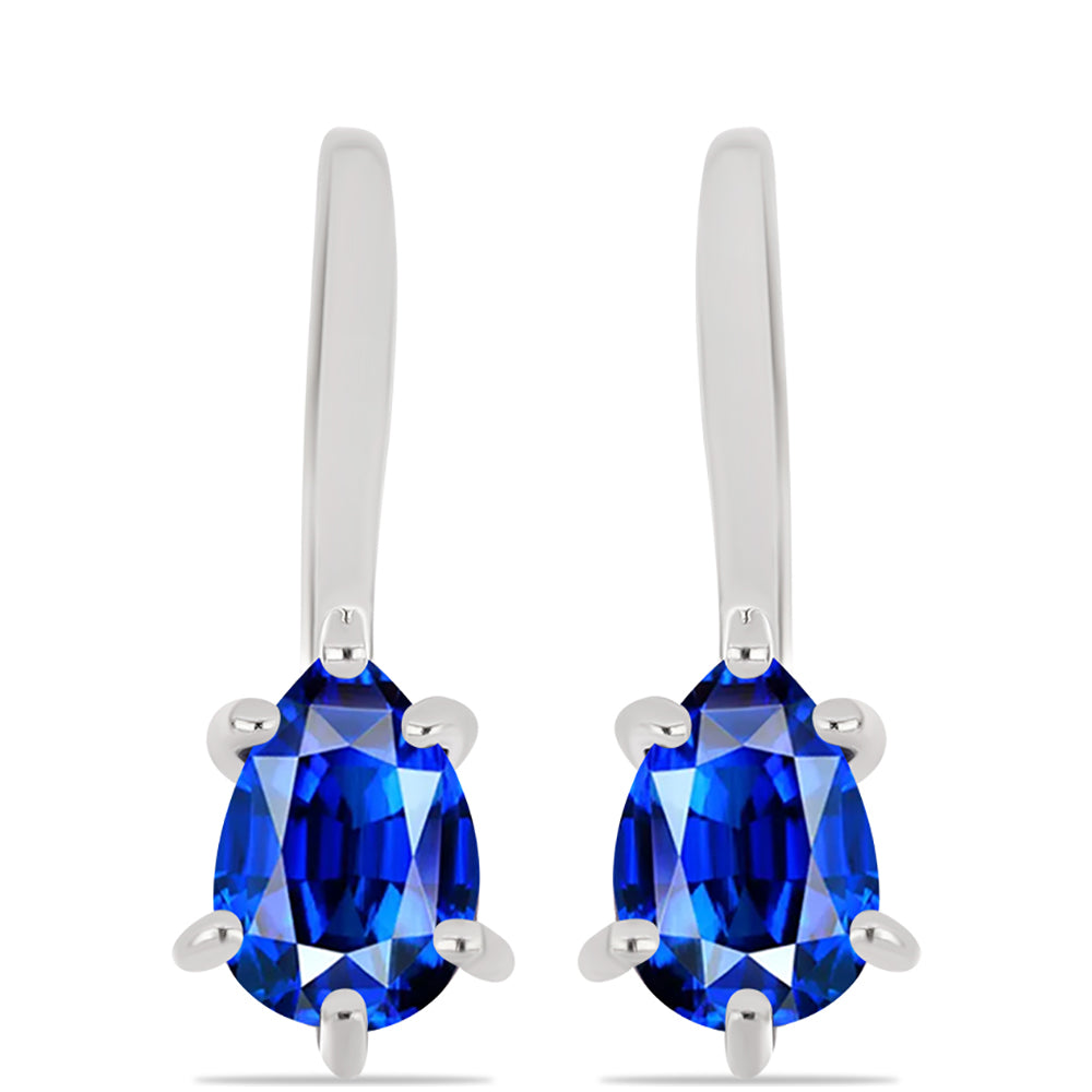 Cercei din Argint 925 ( 1.99 grame ) cu Safir Albastru Australian 1.09 Carate