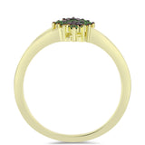 Inel din Argint 925 Placat cu Aur ( 2.17 grame ) cu Diamant Verde 0.08 Carate