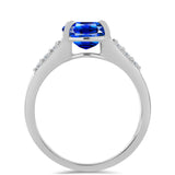 Inel din Argint 925 ( 3.05 grame ) cu Safir Albastru Australian și Topaz Alb 4.2 Carate