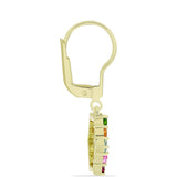 Cercei din Argint 925 Placat cu Aur ( 2.68 grame ) cu Turmalină Chakra 1.87 Carate