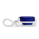 Pandantiv din Argint 925 ( 0.69 grame ) cu Safir Albastru Australian și Topaz Alb 2.95 Carate