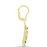 Cercei din Argint 925 Placat cu Aur ( 4.92 grame ) cu Turmalină Chakra 1.39 Carate
