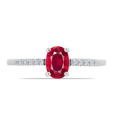 Inel din Argint 925 ( 1.46 grame ) cu Rubin Malagasy și Topaz Alb 1.18 Carate