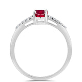 Inel din Argint 925 ( 1.46 grame ) cu Rubin Malagasy și Topaz Alb 1.18 Carate