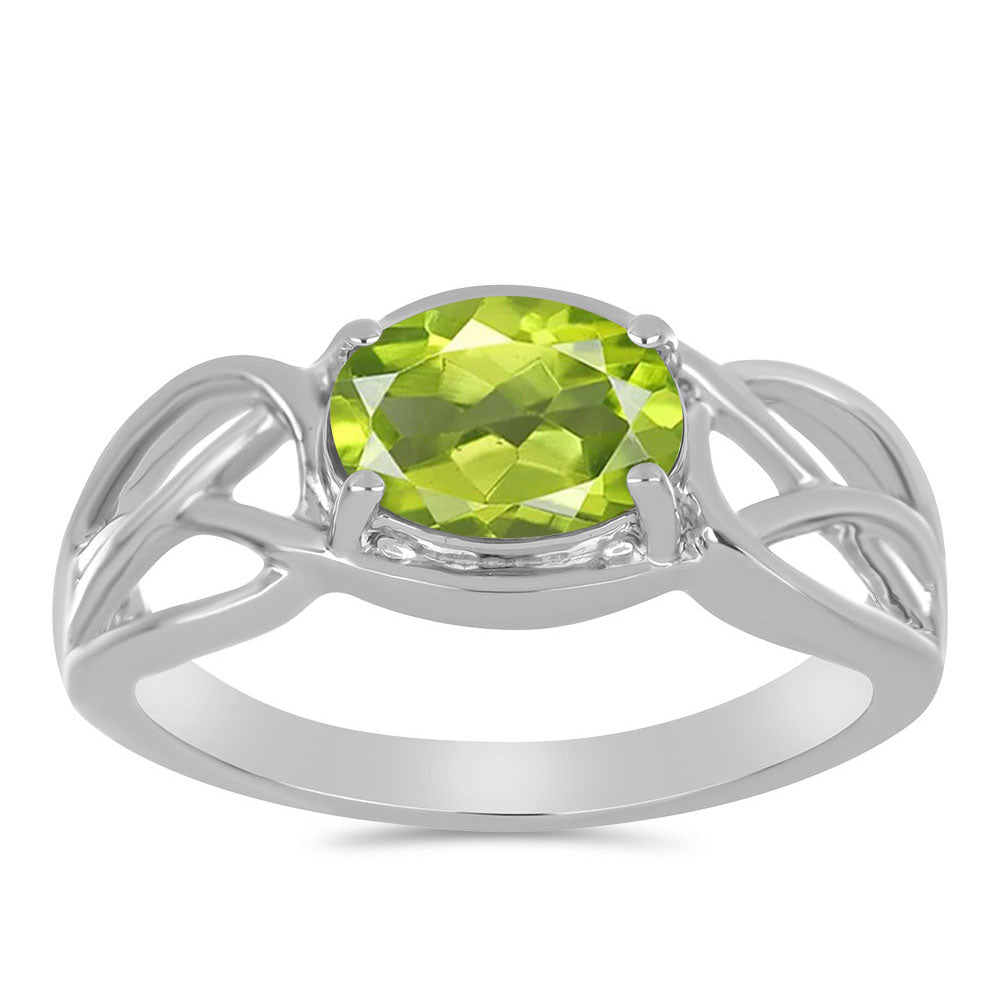 Inel din Argint 925 ( 2.64 grame ) cu Peridot Changbai 1.29 Carate