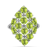 Inel din Argint 925 ( 3.13 grame ) cu Peridot Changbai 4.09 Carate