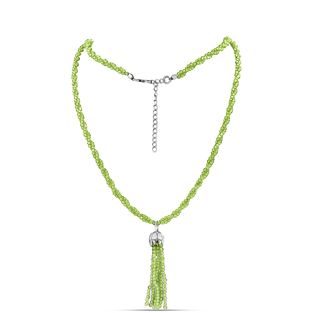 Colier din Argint 925 ( 3.36 grame ) cu Peridot Changbai 45.73 Carate
