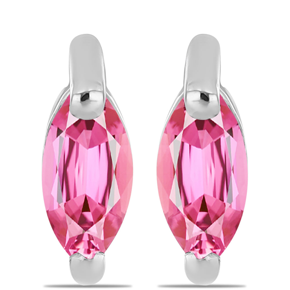 Cercei din Argint 925 ( 0.85 grame ) cu Turmalină Roz Pelmadulla 0.28 Carate