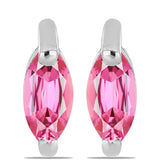 Cercei din Argint 925 ( 0.85 grame ) cu Turmalină Roz Pelmadulla 0.28 Carate