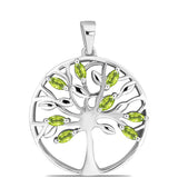 Pandantiv din Argint 925 ( 3.27 grame ) cu Peridot Changbai 0.74 Carate