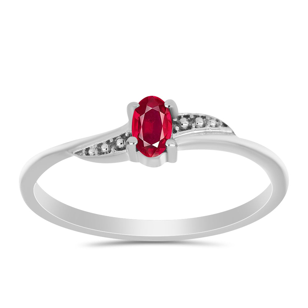 Inel din Argint 925 ( 1.58 grame ) cu Rubin Malagasy 0.34 Carate
