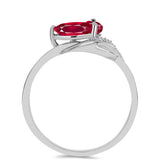 Inel din Argint 925 ( 1.4 grame ) cu Rubin Malagasy și Topaz Alb 0.71 Carate