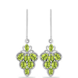 Cercei din Argint 925 ( 3.72 grame ) cu Peridot Changbai 2.01 Carate