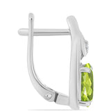 Cercei din Argint 925 ( 3.55 grame ) cu Peridot Changbai și Topaz Alb 2.7 Carate