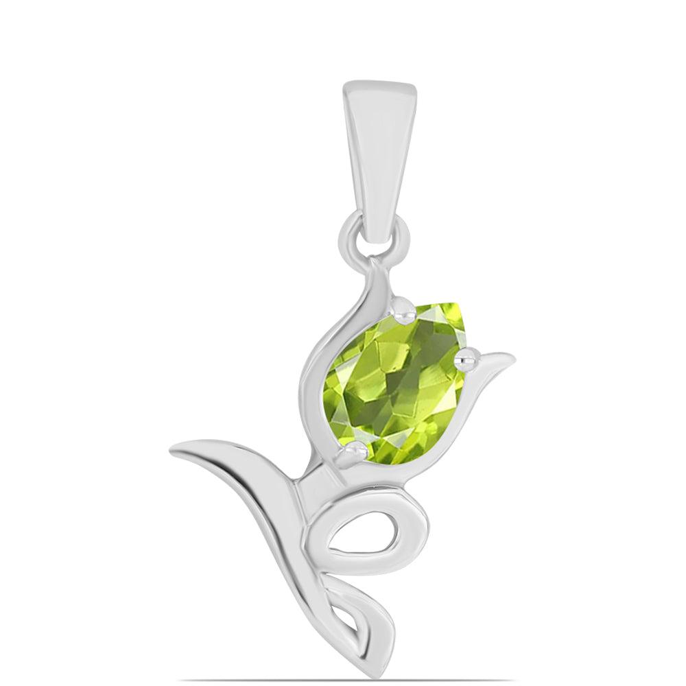 Pandantiv din Argint 925 ( 0.97 grame ) cu Peridot Changbai 0.7 Carate