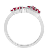 Inel din Argint 925 ( 2.45 grame ) cu Rubin Malagasy și Topaz Alb 0.59 Carate