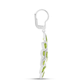 Cercei din Argint 925 ( 8.26 grame ) cu Peridot Changbai 8.35 Carate