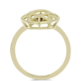 Inel din Argint 925 Placat cu Aur ( 2.4 grame ) cu Diamant Albastru Dansator 0.01 Carate