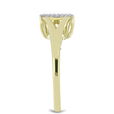 Inel din Argint 925 Placat cu Aur ( 3.46 grame ) cu Diamant Albastru Dansator și Topaz Alb 0.19 Carate