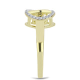 Inel din Argint 925 Placat cu Aur ( 2.77 grame ) cu Diamant Albastru Dansator și Topaz Alb 0.21 Carate