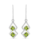 Cercei din Argint 925 ( 2.91 grame ) cu Peridot Changbai 1.51 Carate