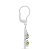Cercei din Argint 925 ( 2.91 grame ) cu Peridot Changbai 1.51 Carate
