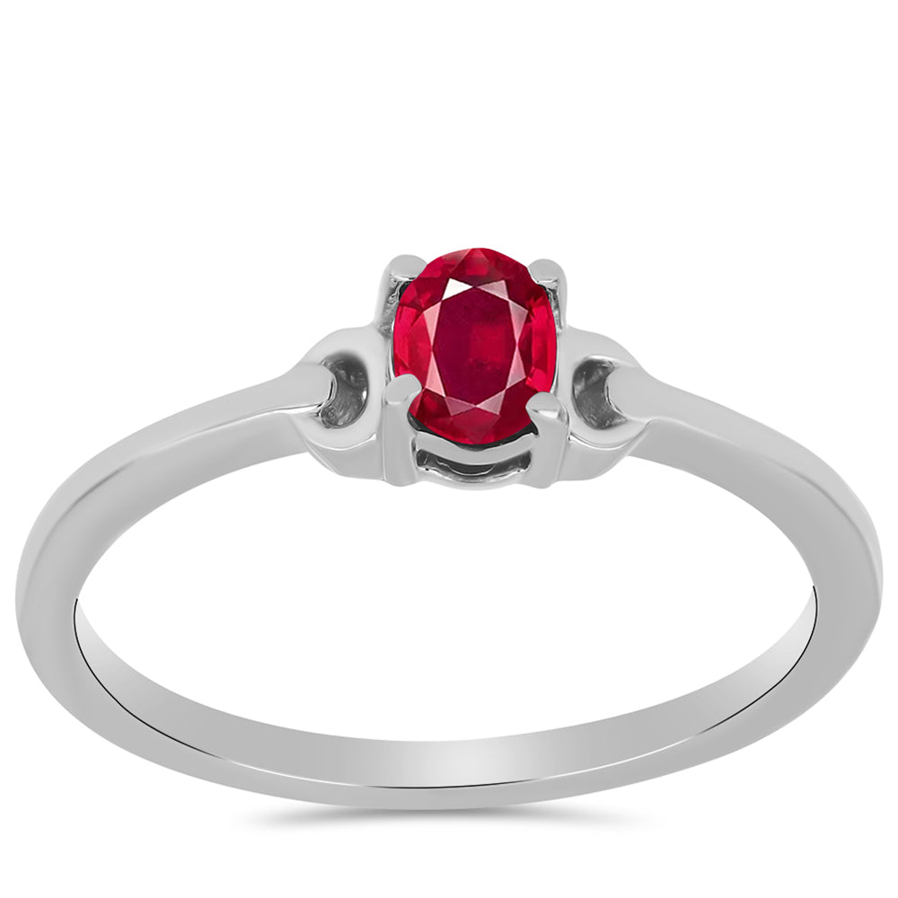 Inel din Argint 925 ( 1.57 grame ) cu Rubin Malagasy 0.51 Carate