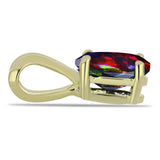 Pandantiv din Argint 925 Placat cu Aur ( 0.54 grame ) cu Opal Etiopian Negru Lega Dembi 0.48 Carate