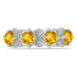 Inel din Argint 925 ( 2.28 grame ) cu Citrin Ural și Topaz Alb 1.11 Carate