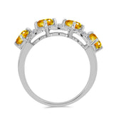 Inel din Argint 925 ( 2.28 grame ) cu Citrin Ural și Topaz Alb 1.11 Carate