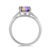 Inel din Argint 925 ( 1.97 grame ) cu Ametrin Anahi și Topaz Alb 2.26 Carate